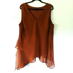 Copper sleeveless top size xl
